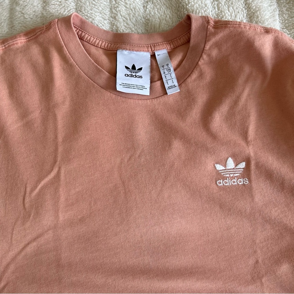 Adidas Coral/Salmon Sports Top T-Shirt